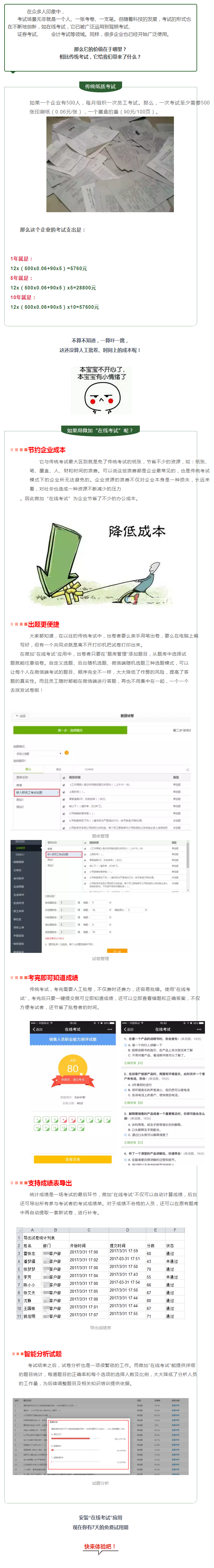 微加在线考试，为企业精打细算节约成本！